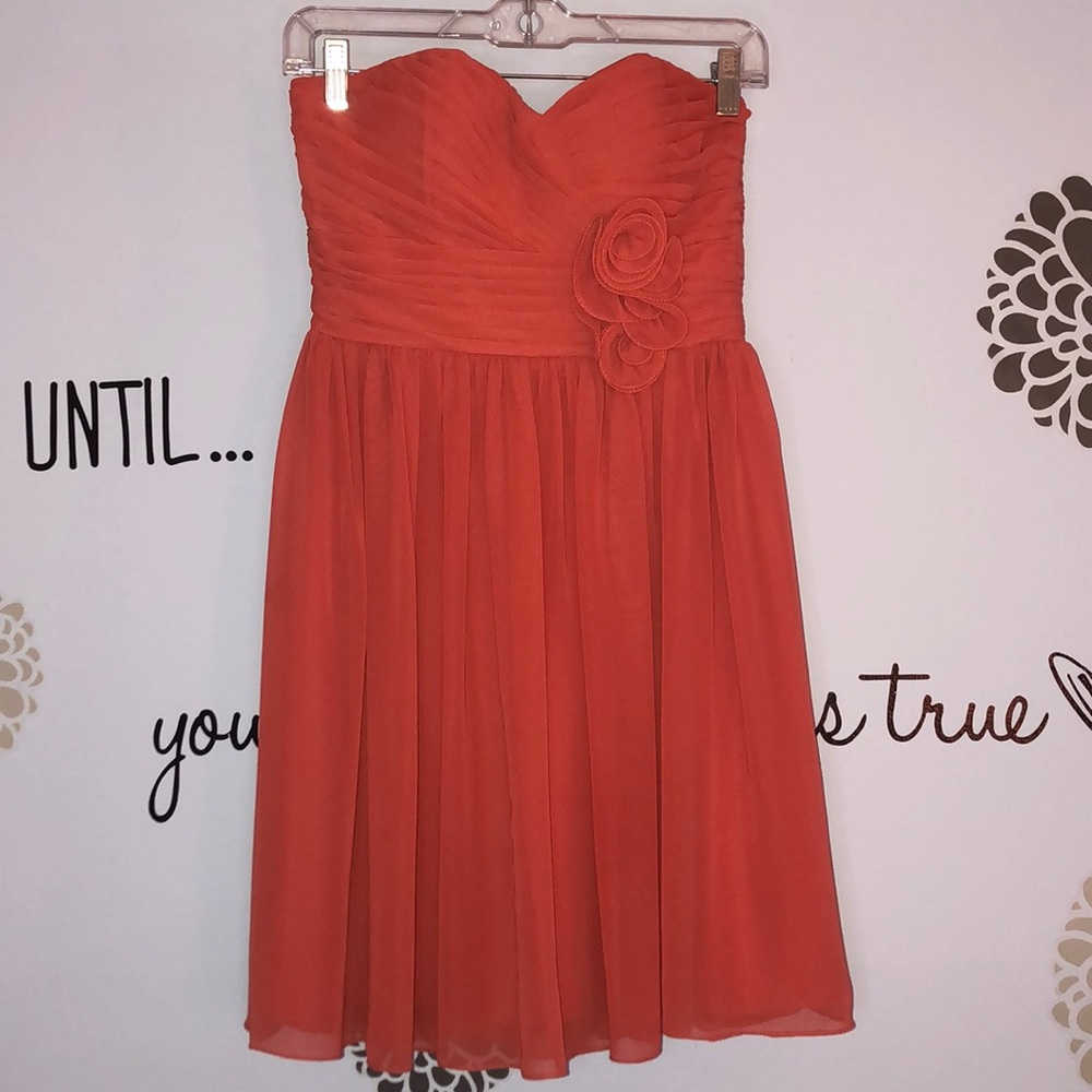 Bari Jay Orange Spring Cocktail Dress